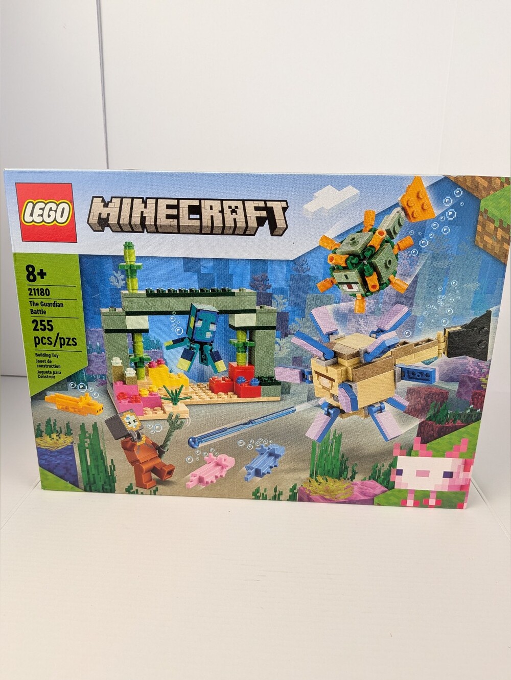 LEGO Minecraft The Guardian Battle (21180) NIB Unopened 255 Pcs 8+ Coral Reef